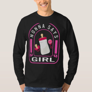 Camiseta Nonna dice que Chica hombre Recién nacido el día d