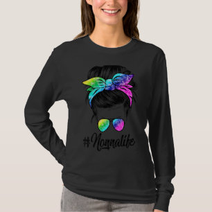 Camiseta Nonna Life Messy Hair Bun Tie Dye Mujeres D de Mad