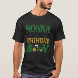 Camiseta Nonna of the Birthday for Boy Farm Tractor Family