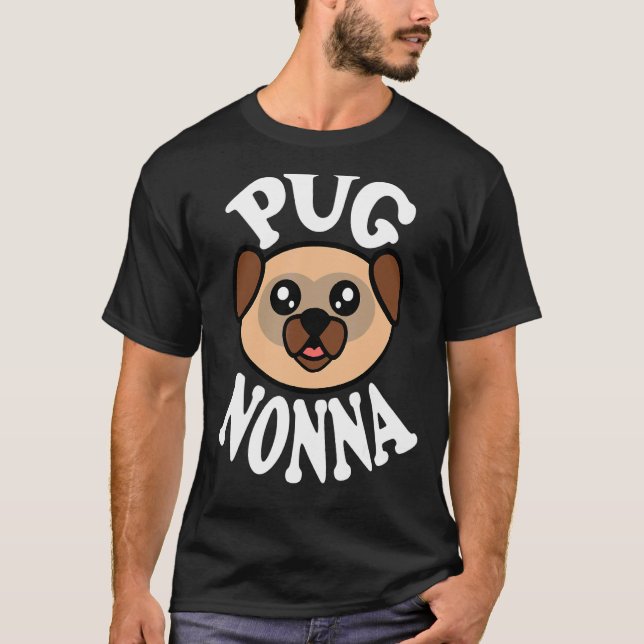 Camiseta Nonna Pug Adorable (Anverso)