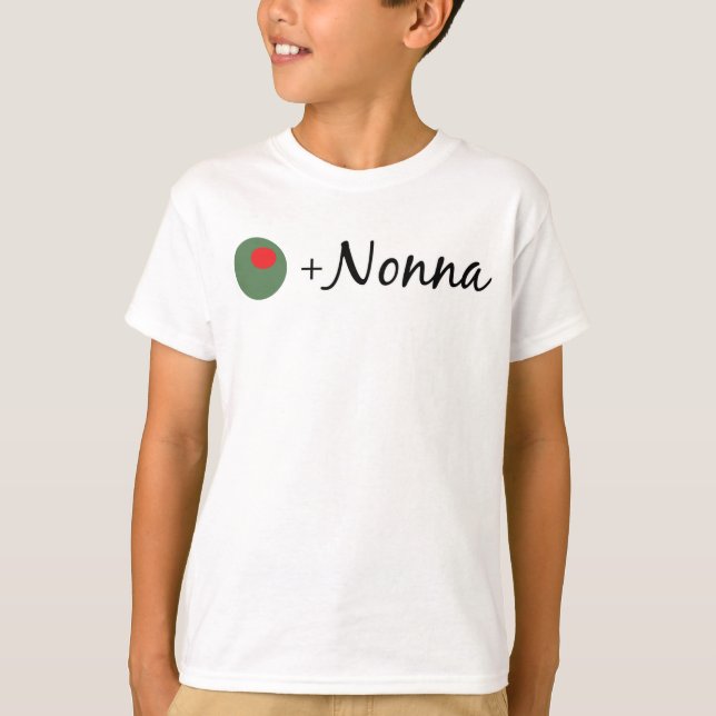 Camiseta Nonna verde oliva (Anverso)