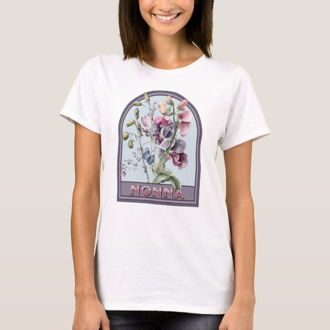 Camiseta Nonna Vintage Floral Abuela (Anverso)
