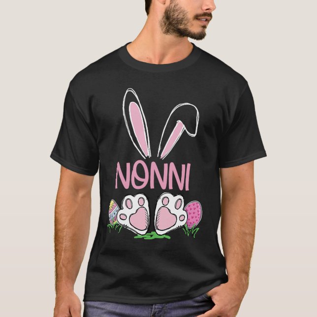 Camiseta Nonni Bunny Easter Eggs Matching Family Cute Easte (Anverso)