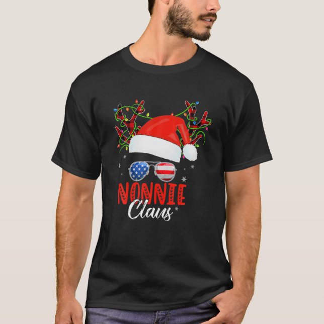 Camiseta Nonnie Claus Reindeer Santa Messy Bun Navidades Fa (Anverso)