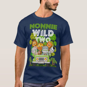 Camiseta Nonnie Of The Wild Two Zoo Truck Birthday Safari J