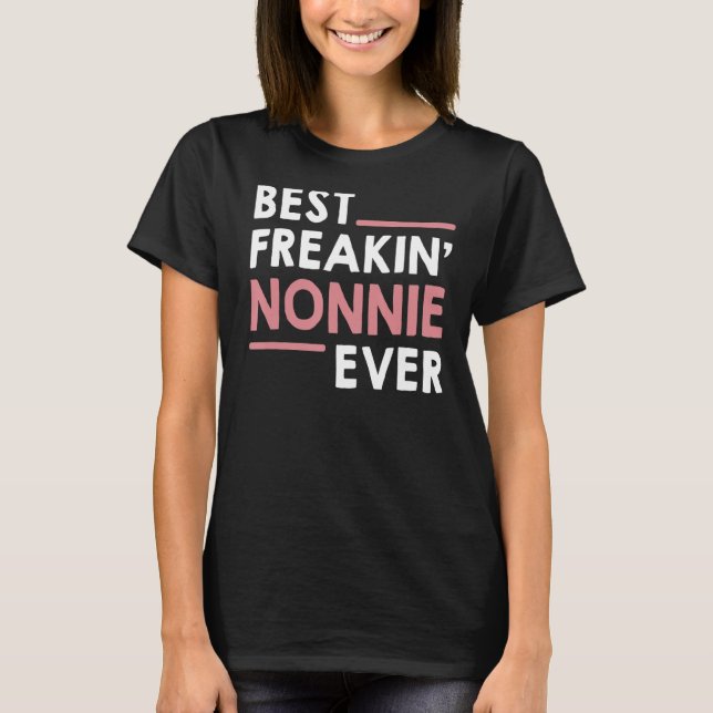 Camiseta Nonnie para las mujeres la abuela mejor Freakin' N (Anverso)