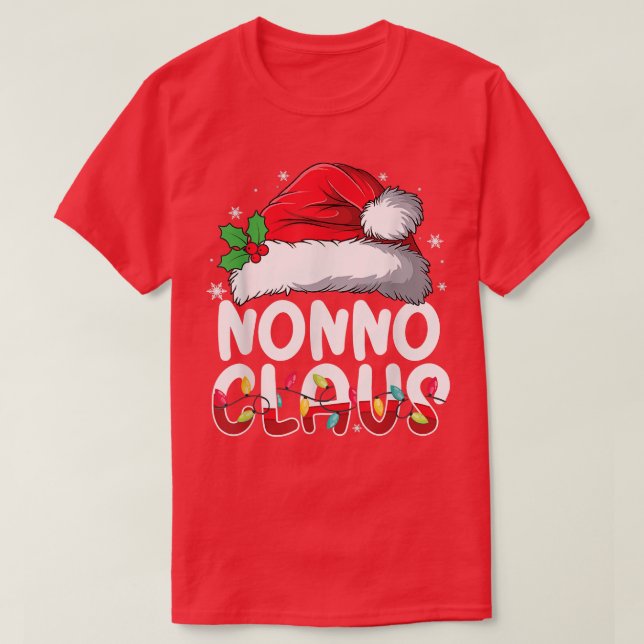 Camiseta Nonno Claus Matching Family Pajamas Funny Christma (Diseño del anverso)