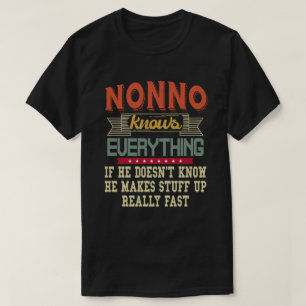 Camiseta Nonno sabe todo lo gracioso regalo del abuelo retr