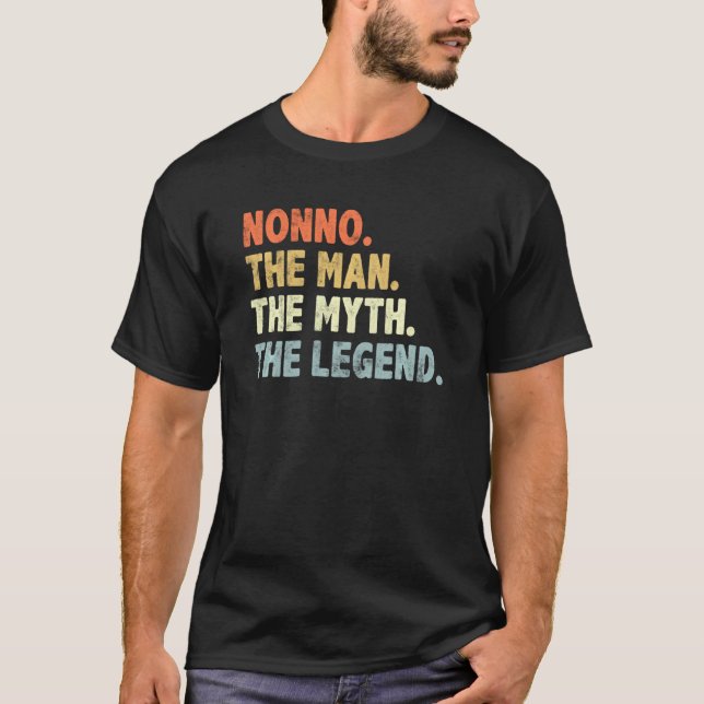 Camiseta Nonno The Man Myth Legend Fatheru2019s Day For Da (Anverso)