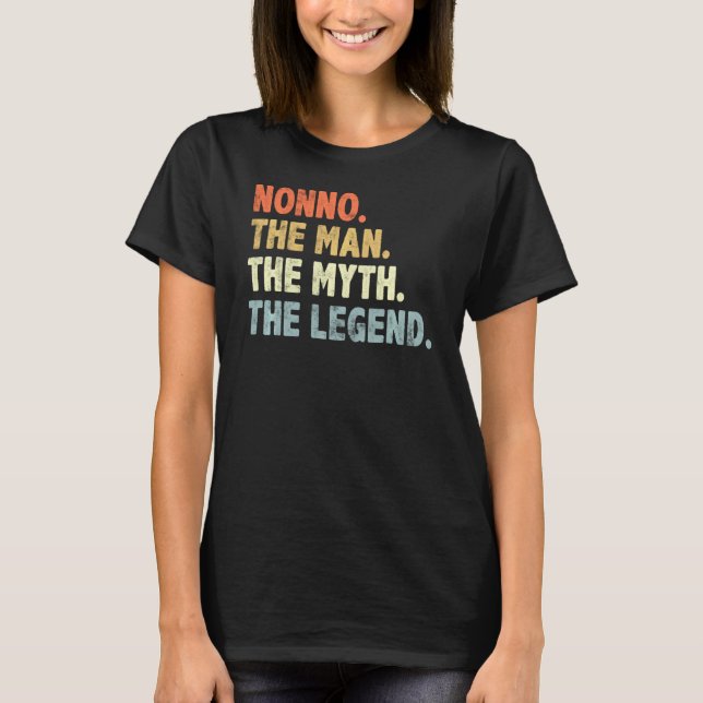 Camiseta Nonno The Man Myth Legend Fatheru2019s Day For Da (Anverso)