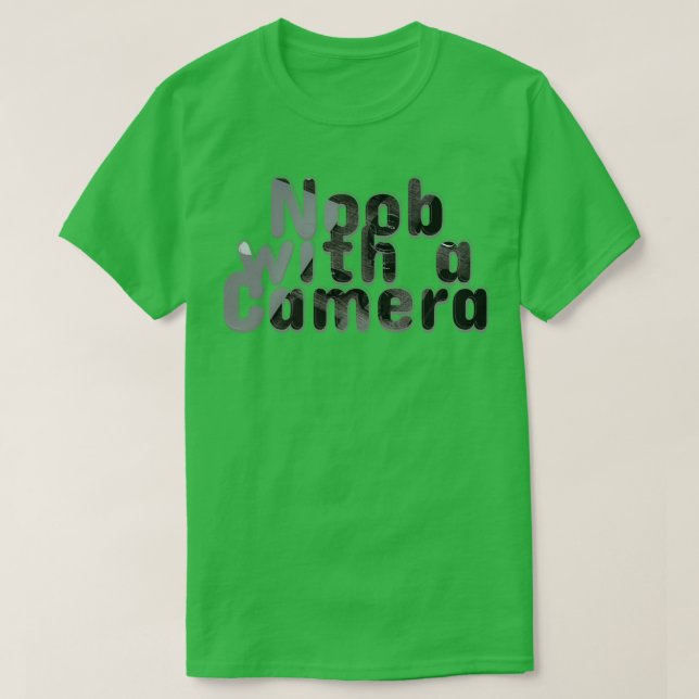 Camiseta Noob con cámara (Diseño del anverso)