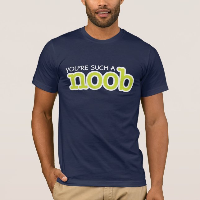 Camiseta noob divertido del videojugador (Anverso)