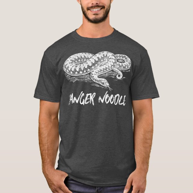 Camiseta Noodle de peligro de serpiente divertida Snek Meme (Anverso)