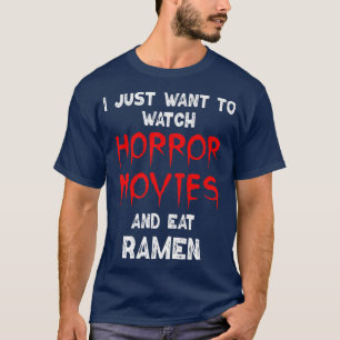 Camiseta Noodles divertidos de Ramen, película de terror, m
