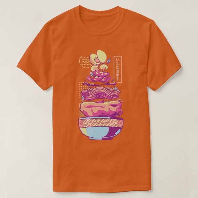Camiseta Noodles Neon Core Ramen de Tobe Fonseca (Diseño del anverso)