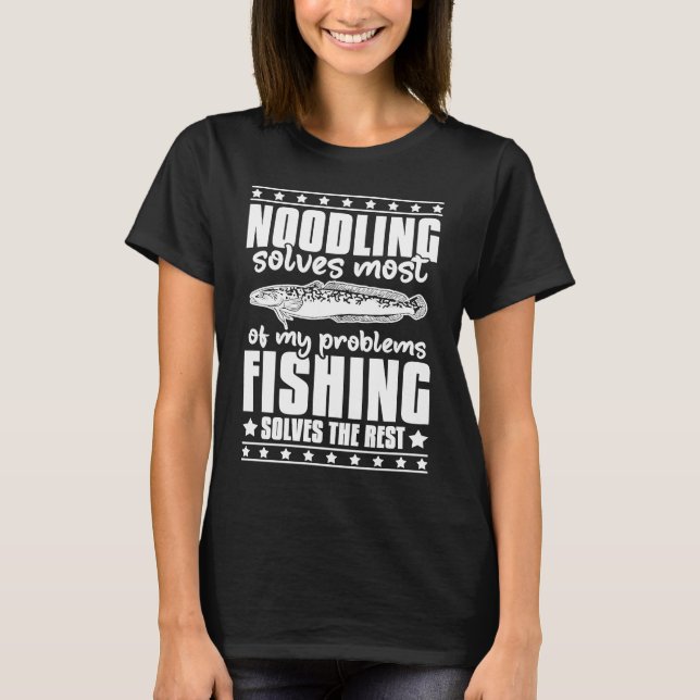 Camiseta Noodling Catfish Fishing Flathead Catfishing Noodl (Anverso)