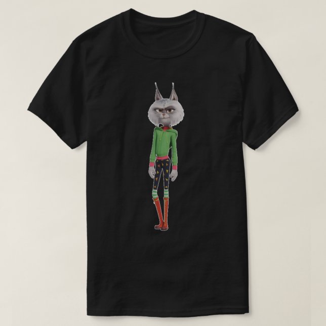 Camiseta Nooshy de cantar a dos Pegatinas de cine (Diseño del anverso)