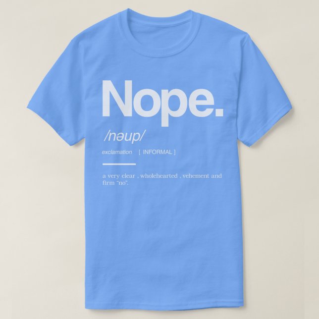 Camiseta Nope (Diseño del anverso)