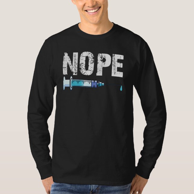 Camiseta Nope alterado Anti Vax No Obligación De Vacuna (Anverso)
