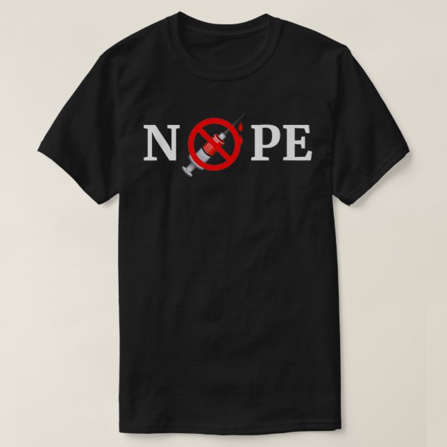 Camiseta NOPE Anti Vaccine Mandato Antiva (Diseño del anverso)