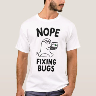 Camiseta Nope Arreglando Errores Divertido Lindo Personaje