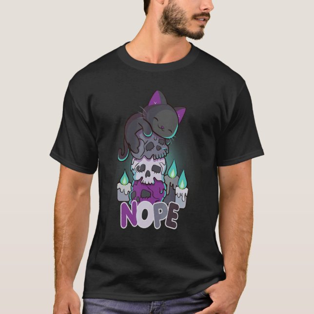 Camiseta Nope Asexualidad Del Orgullo Asexual Ace (Anverso)