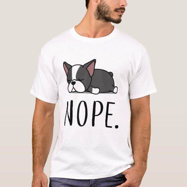 Camiseta Nope Boston Terrier (Anverso)