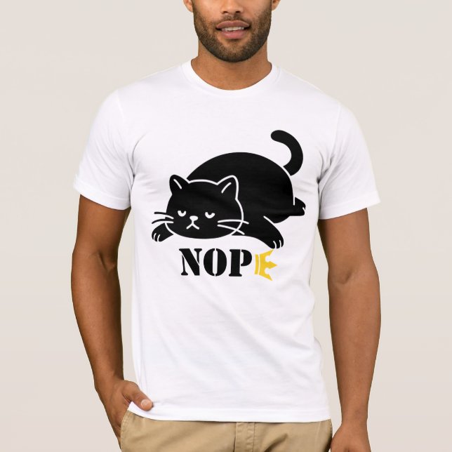 Camiseta NOPE Cat Funny T Shirt for Cat Lovers (Anverso)