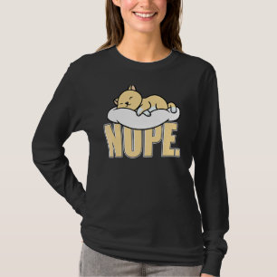 Camiseta Nope Cat Lazy Sunday Slogan