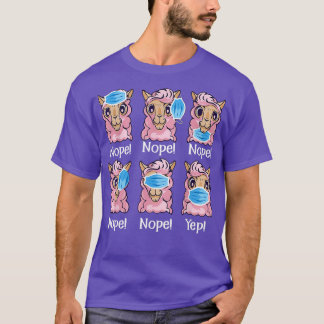 Camiseta Nope Facemask 100 Días De Llama