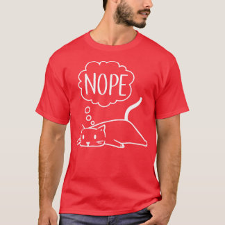 Camiseta Nope Funny Lazy Cat