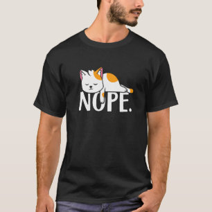 Camiseta Nope gato perezoso mujeres hombres y niños
