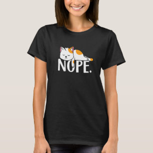 Camiseta Nope gato perezoso mujeres hombres y niños