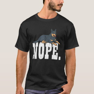 Camiseta Nope Heeler Animal Mascota Rojo Azul Ganado Austra