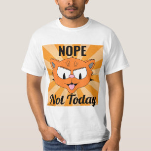 Camiseta NOPE Hoy No Gato Travieso Divertido