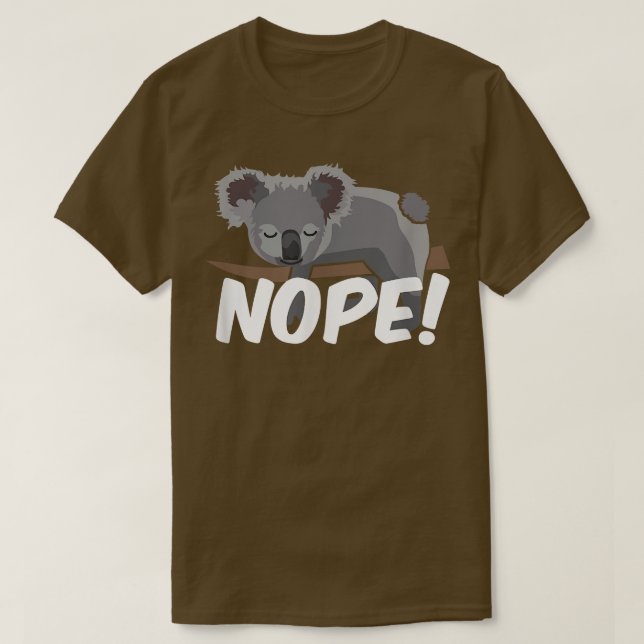 Camiseta Nope koala Bear (Diseño del anverso)