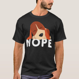 Camiseta Nope Lazy Basset Hound Dog Lover Regalo