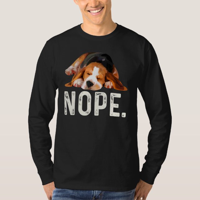 Camiseta Nope Lazy Beagle Dog (Anverso)