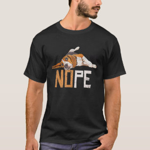 Camiseta Nope Lazy Beagle Dog Mascota de Cachorro Animal Fu