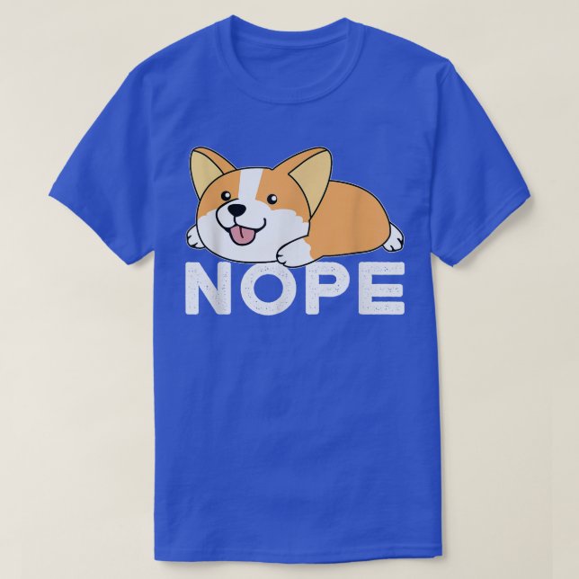 Camiseta Nope Lazy Corgi 974 (Diseño del anverso)