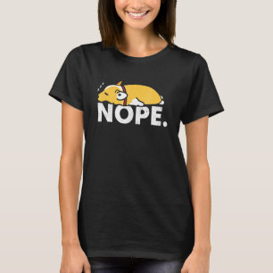Camiseta Nope Lazy Corgi Welsh Dog