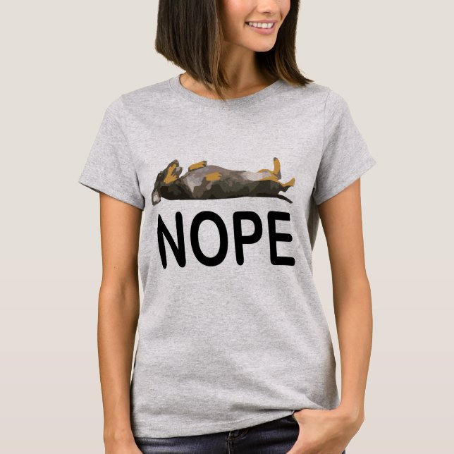 Camiseta Nope Lazy Dachshund (Anverso)