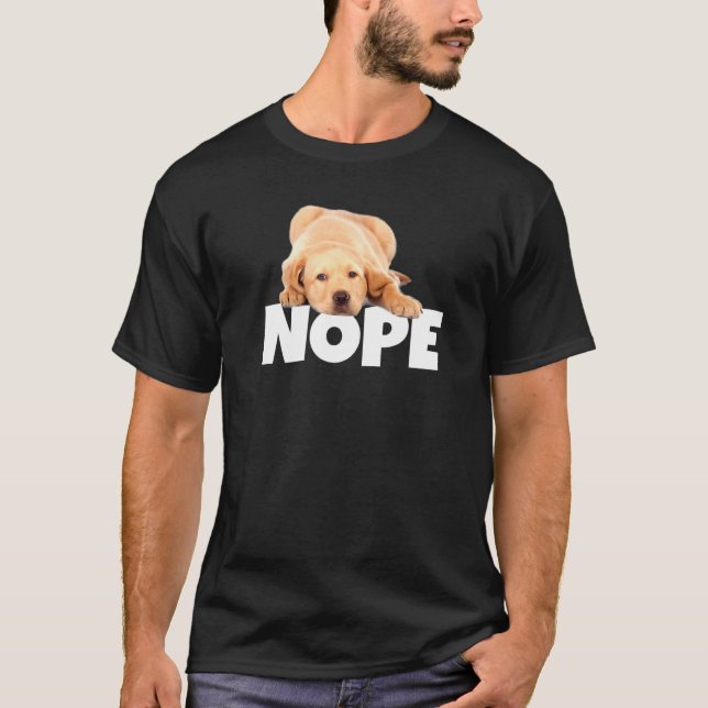 Camiseta Nope Lazy Golden Lab (Anverso)