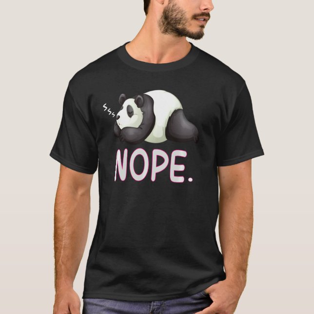 Camiseta Nope Lazy Panda Note Today Pullover (Anverso)