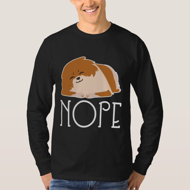 Camiseta Nope Lazy Pomeranian (Anverso)