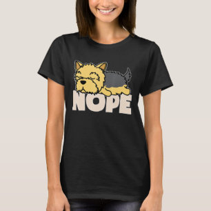 Camiseta Nope Lazy Yorkshire Terrier Dog Lazy Day Cansado