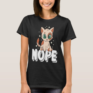 Camiseta Nope No Hoy Gato Gatito Perezoso Gatito Gatito Gat