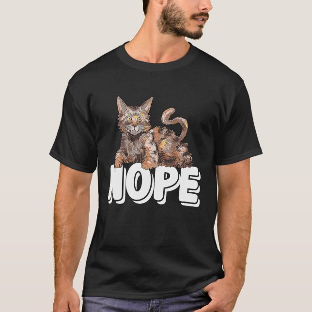 Camiseta Nope Not Today Lazy Cat Kitten   1 (Anverso)