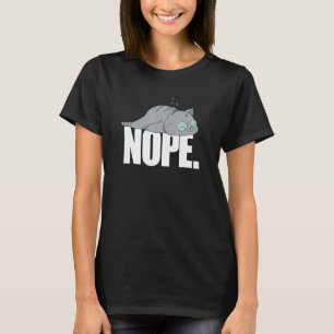 Camiseta Nope Oday Lazy Cat Animal