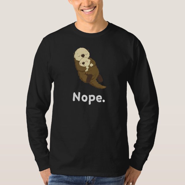 Camiseta Nope Otter Nap Sleeping Pajama Nightgown (Anverso)